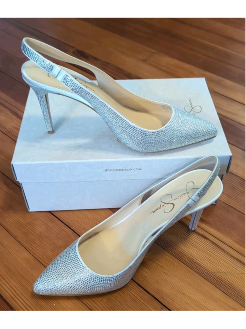 Jessica Simpson Happily Ever After Wedding Arerra Pumps Shoes White 8.5M
